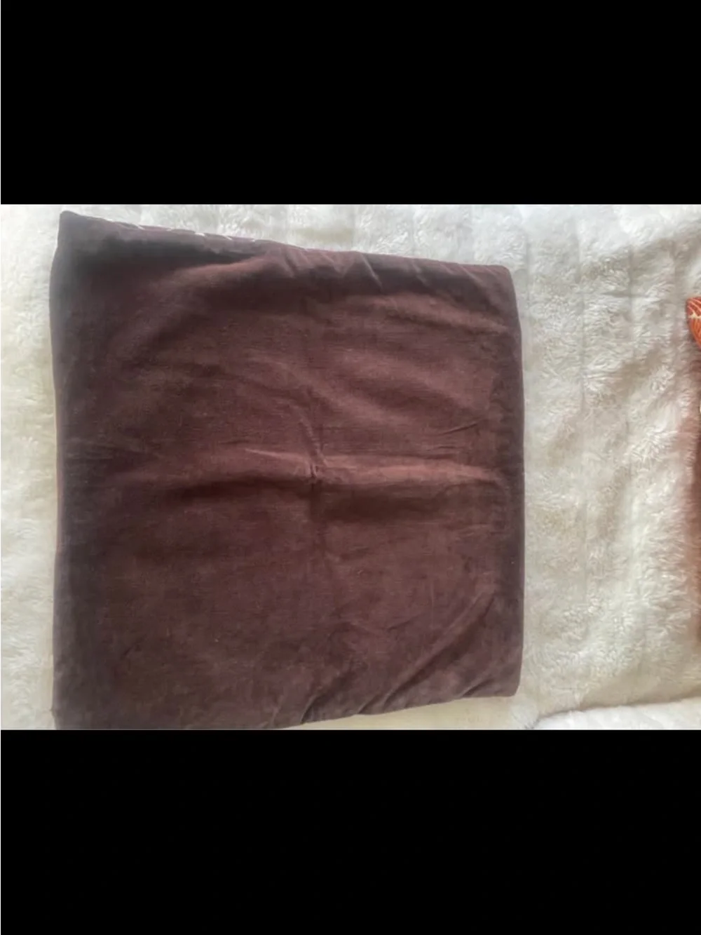 Crate&Barrel Purple and Cream Geometric Circle pillow cover.